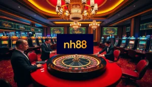 nh88 casino players placing bets at roulette table in an elegant environment