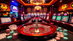 Experience excitement at UU88 online casino with roulette, cards, and vibrant slot machines.