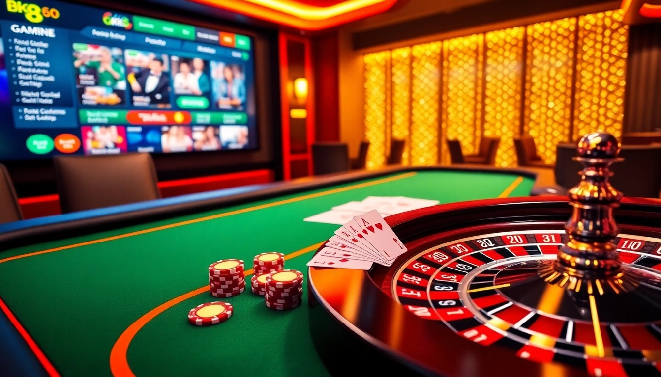 Experience thrilling gameplay at BK8 with vibrant casino visuals and exciting action.