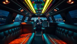 World Cup Group Transportation in a premium limousine with luxurious leather seating and festive decor.