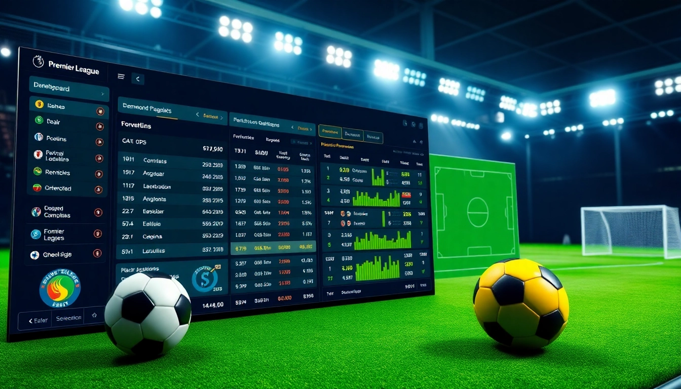 Explore the ตารางพรีเมียร์ลีก on an interactive statistics dashboard highlighting team standings.