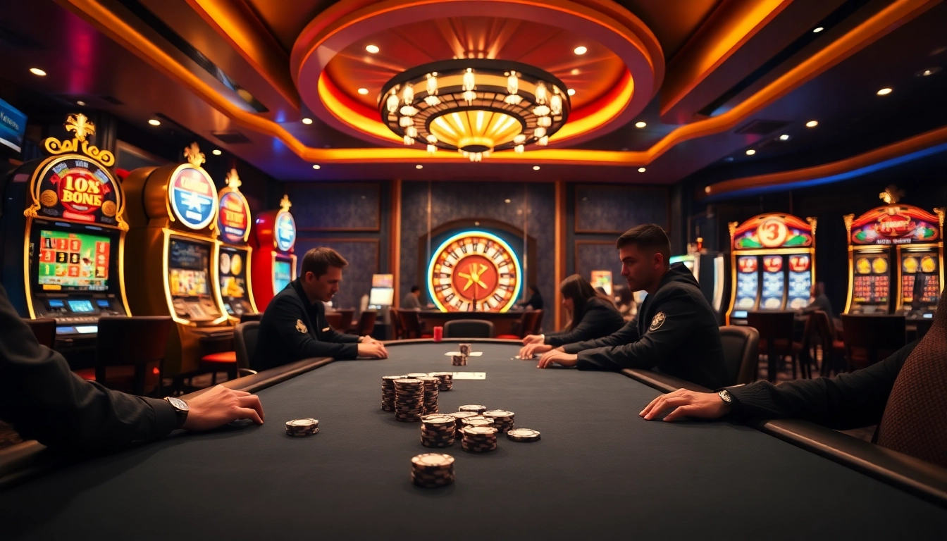 Experience the excitement of top club casino gaming with high-stakes poker and vibrant slot machines.