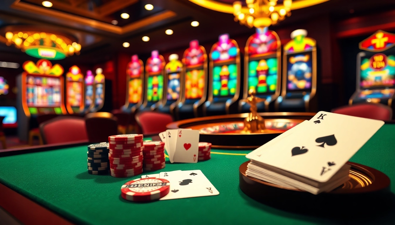 Experience the thrill of link alternatif onicplay with vibrant casino elements and poker excitement.