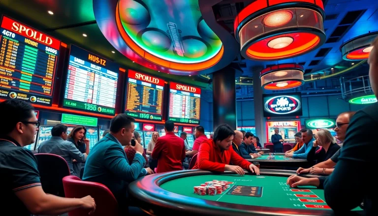 1win heftelik teklifer təqdim edən enerjili kazino məkanı fonunda oyunçuların müzakirələri.