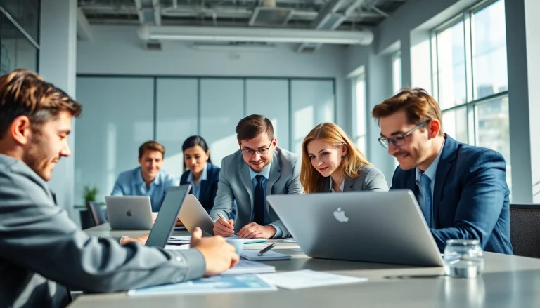 WPS官网展示专业人士在现代办公空间中使用数字设备进行高效协作。