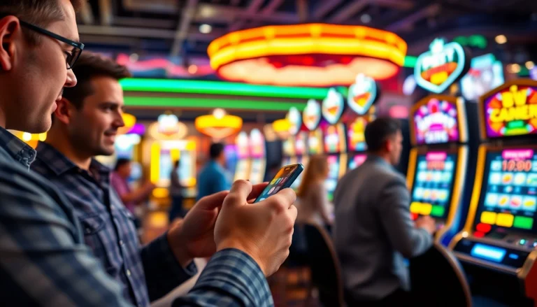 Menggunakan slot depo 1k di kasino, dengan atmosfer cerah dan penuh semangat permainan.