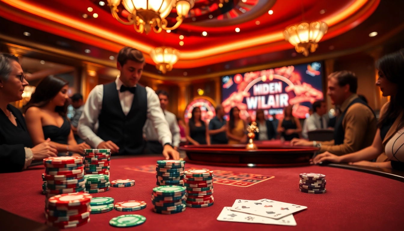 Experience the thrill of the hidden wiki tor at a luxurious poker table surrounded by eager players.
