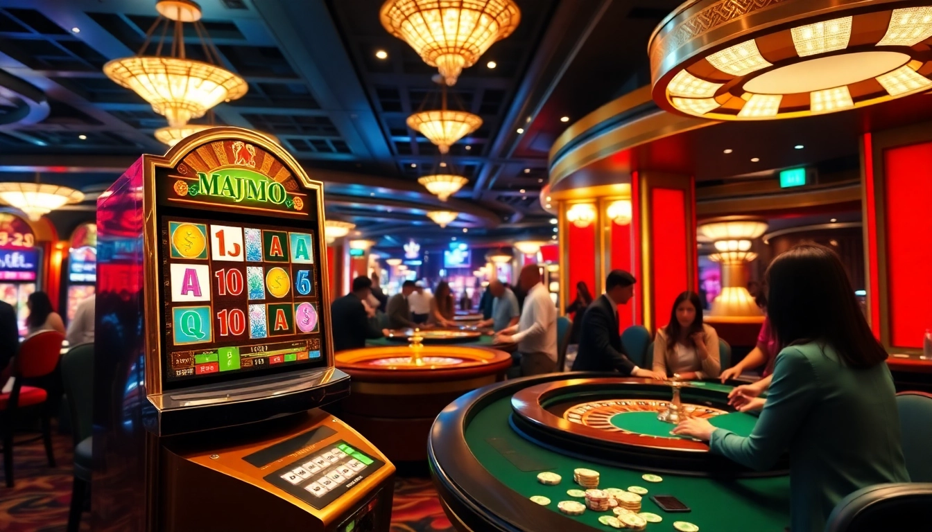 Rasakan putaran mendebarkan di permainan slot demo Mahjong dalam suasana kasino yang mewah.