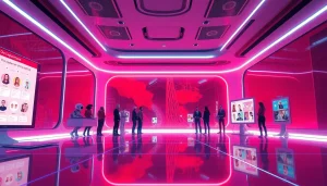 Engaging NSFW AI chatbots in a vibrant digital landscape with diverse avatars interacting.