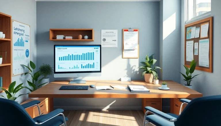 Profesjonalne biuro rachunkowe prezentujące Usługi księgowe z nowoczesną technologią i materiałami finansowymi.