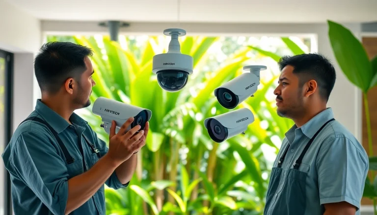 Cámaras de seguridad en Liberia instaladas por profesionales, que muestran soluciones de seguridad fiables en un entorno moderno.