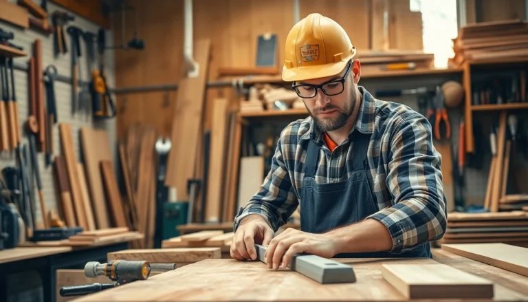 Showcasing carpentry apprenticeship skills with a professional carpenter at work.