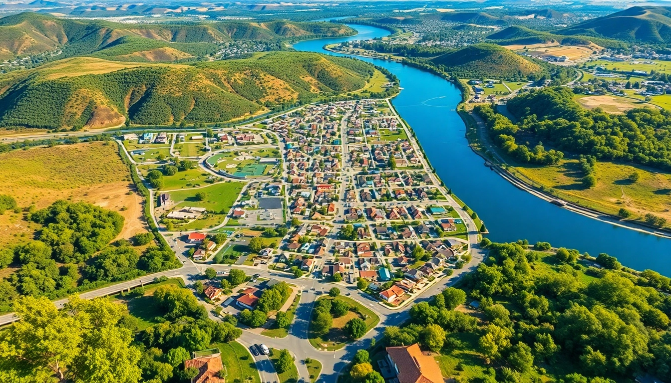Visual representation of Clarksburg California map showcasing vibrant streets and surrounding landscape.