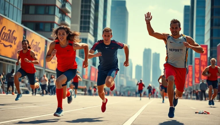 Aktive Sportler zeigen die Leistungsstärke von phantom athletics bei dynamischen Wettbewerben.