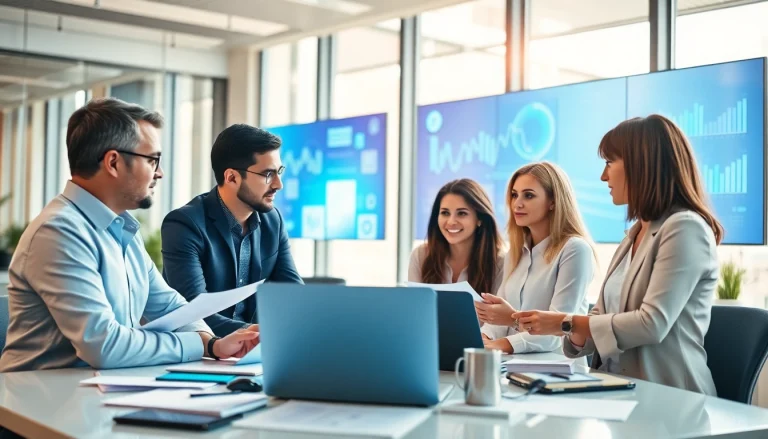 Enhancing Contract Management processes through team collaboration in a vibrant office.