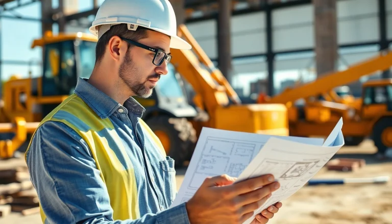 Construction management training focused on professional planning at a construction site.