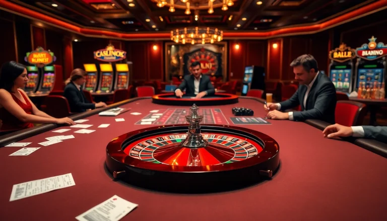 Vivez l'excitation du casino en ligne français avec une action élégante de poker et de roulette.