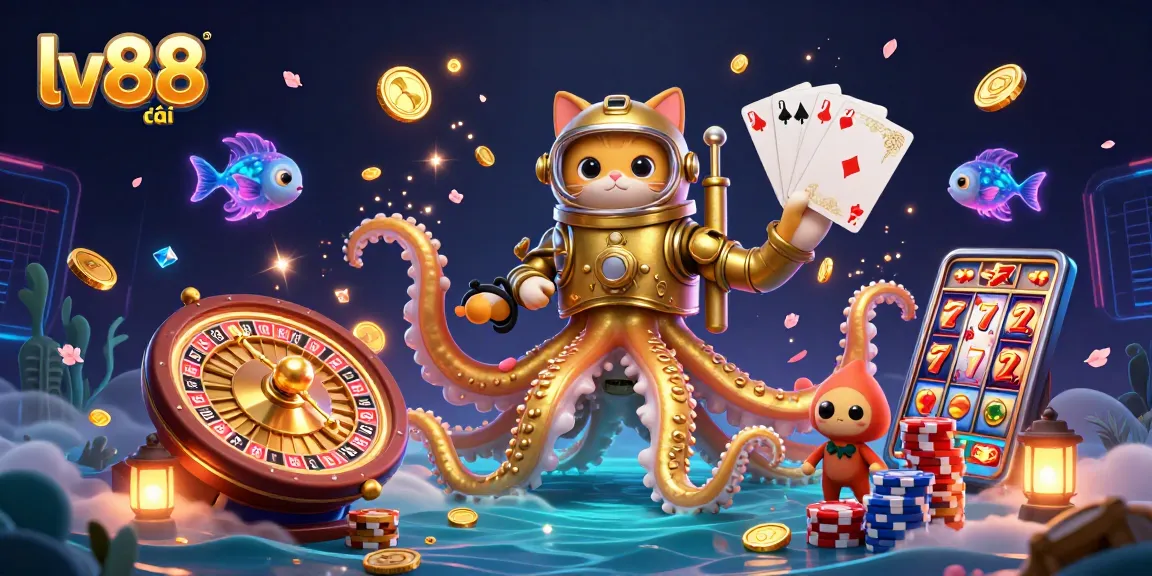 Win big at the lv88 nhà cái with a thrilling casino adventure featuring a kraken, treasures, and exciting games.