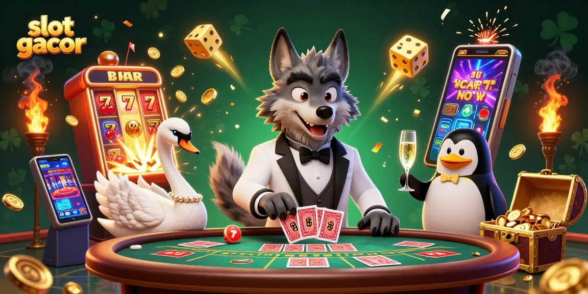Memenangkan besar slot gacor dengan karakter serigala, angsa, dan penguin di kasino digital.