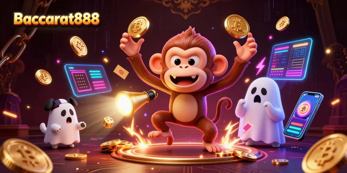 Experience thrilling gaming action with Baccarat888 in a vibrant haunted casino scene.