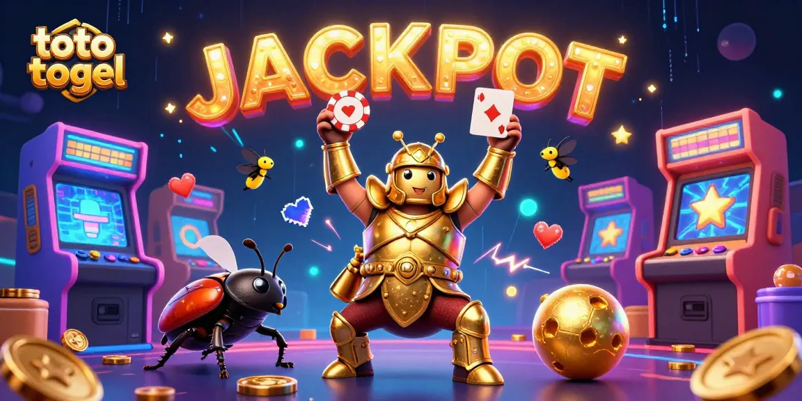 Engage in toto togel action with victorious characters and vibrant gaming elements in a dynamic 3D illustration.