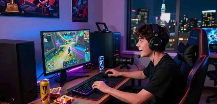 Experience high-stakes gaming at https://naga2000.tech with a vibrant setup showcasing immersive graphics and engaging gameplay.