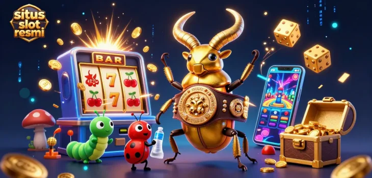 Experience thrilling wins at situs slot resmi, featuring dynamic slot machines and charming characters.